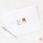 シェットランドシェプドッグシェットランド・ シープドッグギフト ラウンドシール (封筒)