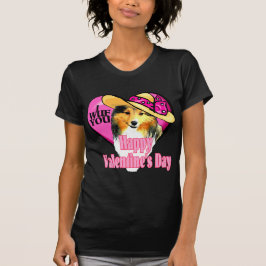 シェットランドシェプドッグシェットランド・ シープドッグバレンタイン Tシャツ