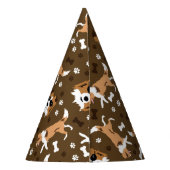 シェットランドシェプドッグシェットランド・ シープドッグポープリントパターンパーティー パーティーハット (裏面)