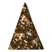 シェットランドシェプドッグシェットランド・ シープドッグポープリントパターンパーティー パーティーハット (右)