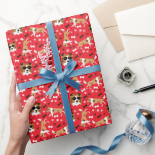 シェットランドシェプドッグシェットランド・ シープドッグレッド ラッピングペーパー