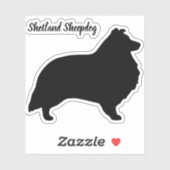 シェットランドシェプドッグシルエットドッグビニールステッカー シール (シート)