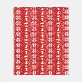 シェットランドシェプドッグシルエット フリースブランケット (正面)