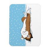 シェットランドシェプドッグスノウドッグシェットランド・ シープドッグウィンターホリデー マグネット (縦)