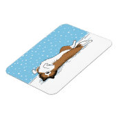 シェットランドシェプドッグスノウドッグシェットランド・ シープドッグウィンターホリデー マグネット (左側)