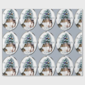 シェットランドシェプドッグトリオクリスマス ラッピングペーパー (フラット)