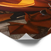 シェットランドシェプドッグハロウィン不気味 ポスター (角)