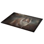 シェットランドシェプドッグハロウィーン怖い カッティングボード (角)