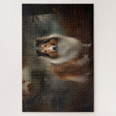 シェットランドシェプドッグハロウィーン怖い ジグソーパズル (縦)