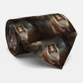 シェットランドシェプドッグハロウィーン怖い ネクタイ (ロール)