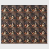 シェットランドシェプドッグパンプキンハロウィーン怖 ラッピングペーパー (フラット)