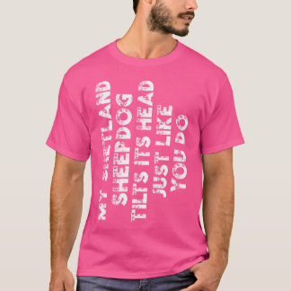 シェットランドシェプドッグママパパおもしろい犬恋人の女性私 Tシャツ