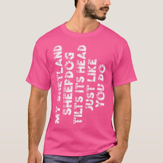 シェットランドシェプドッグママパパおもしろい犬恋人の女性私 Tシャツ (正面)