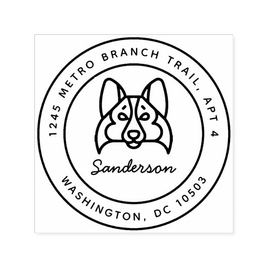 シェットランドシェプドッグ差出人住所スタンプ自己インク セルフインキングスタンプ (デザイン)