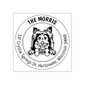 シェットランドシェプドッグ差出人住所ファミリー ラバースタンプ (インプリント)