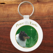 シェットランドシェプドッグ平和 キーホルダー (正面)