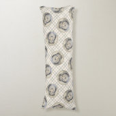 シェットランドシェプドッグ絵を描子犬のシェットランド・ シープドッグドッグアート ボディピロー (正面縦)