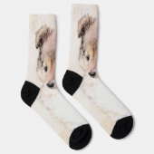 シェットランドシェプドッグ絵画子犬のオリジナルドッグアート ソックス (右)