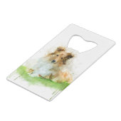 シェットランドシェプドッグ/シェットランド・ シープドッグ クレジットカード栓抜き (正面アングル)