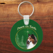 シェットランドシェプドッグ(必見)平和 キーホルダー (正面)