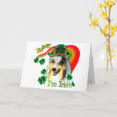 シェットランドシェプドッグSt patricks カード (黄色い花)
