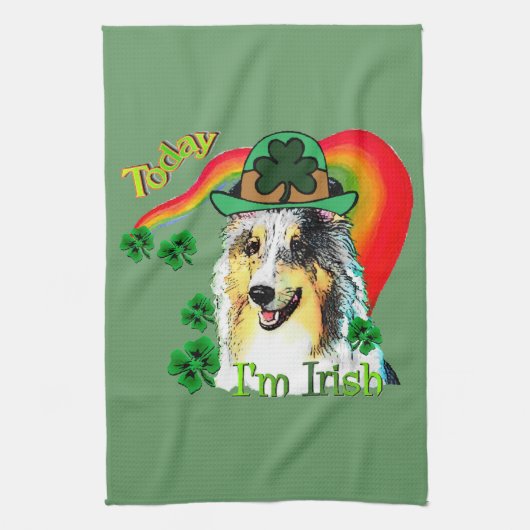 シェットランドシェプドッグSt patricks キッチンタオル (縦)