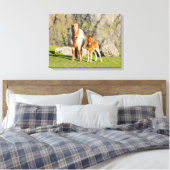 シェットランドポニーオンパスチュアハイクライフの近く、マーレ2 キャンバスプリント (インサイチュ (寝室))