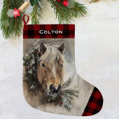 シェットランドポニークリスマスストッキング、ホースホリデー ラージクリスマスストッキング