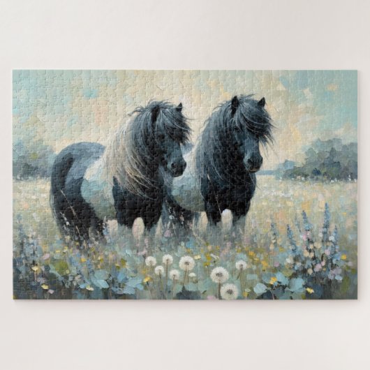 シェットランドポニースプリングタイムジグソーパズル ジグソーパズル (横)