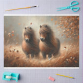 シェットランドポニー秋の時間の切り離し 薄葉紙 (クラフト)