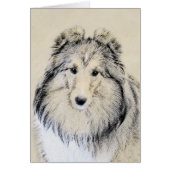 シェットランド絵画シェプドッグの写真 – かわいいオリジナルドッグアート (正面)