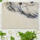 シェットランド絵画シェプドッグの写真 – かわいいオリジナルドッグアート キッチンタオル (折り畳み)