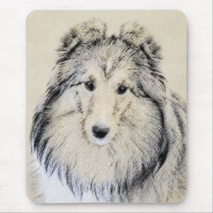 シェットランド絵画シェプドッグの写真 – かわいいオリジナルドッグアート マウスパッド