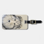 シェットランド絵画シェプドッグの写真 – かわいいオリジナルドッグアート ラゲッジタグ (正面横)