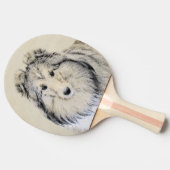 シェットランド絵画シェプドッグの写真 – かわいいオリジナルドッグアート 卓球ラケット (横)