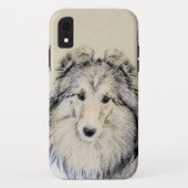 シェットランド絵画シェプドッグの写真 – かわいいオリジナルドッグアート Case-Mate iPhoneケース (裏面)