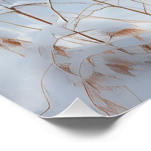 シェットランド・シェプドッグが雪のクリスマスを過ごした ポスター (コーナー)