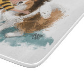 シェットランド・ シープドッグとボードグハグ カッティングボード (角)