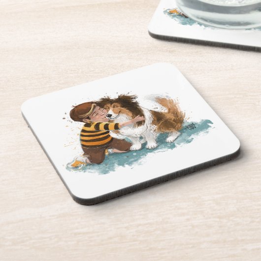 シェットランド・ シープドッグとボードグハグ コースター (左側)