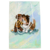 シェットランド・ シープドッグとボードグハグ ミディアムペーパーバッグ (正面)