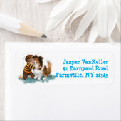 シェットランド・ シープドッグとボードグハグ ラベル (インサイチュ)