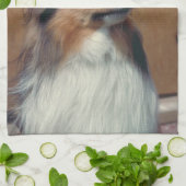 シェットランド・シープドッグのアメリカ人のMoJoの台所タオル キッチンタオル (折り畳み)