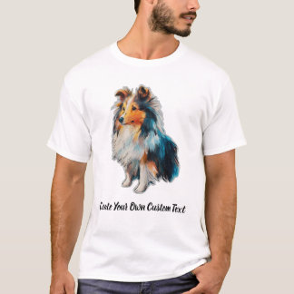 シェットランド・シープドッグのカスタムテキストを作ろう Tシャツ
