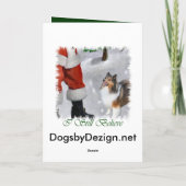 シェットランド・シープドッグのシェットランド・シープドッグのクリスマスのギフト シーズンカード (裏面)