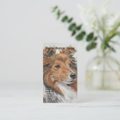 シェットランド・シープドッグのシェットランド・シープドッグのテーマの名刺 名刺 (スタンド正面)