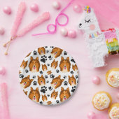 シェットランド・シープドッグのスコットランドのシェットランド・シープドッグ犬の子犬の足 ペーパープレート (パーティー)