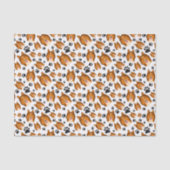 シェットランド・シープドッグのスコットランドのシェットランド・シープドッグ犬の子犬の足 薄葉紙 (正面)