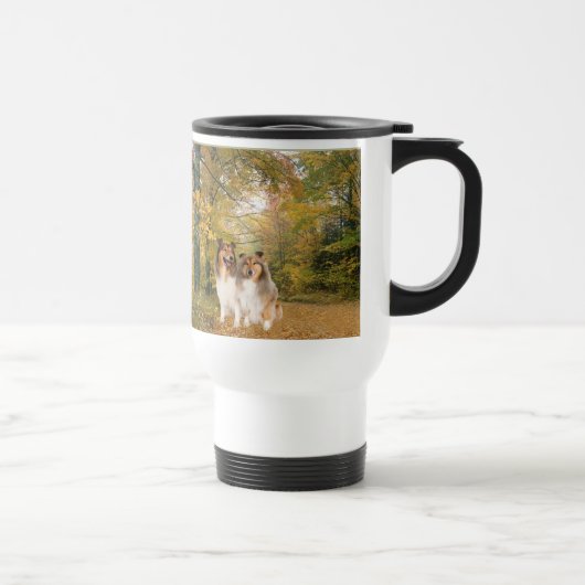 シェットランド・シープドッグのマグ トラベルマグ (右)