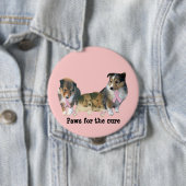 シェットランド・シープドッグの乳癌ボタン 缶バッジ (インサイチュ)