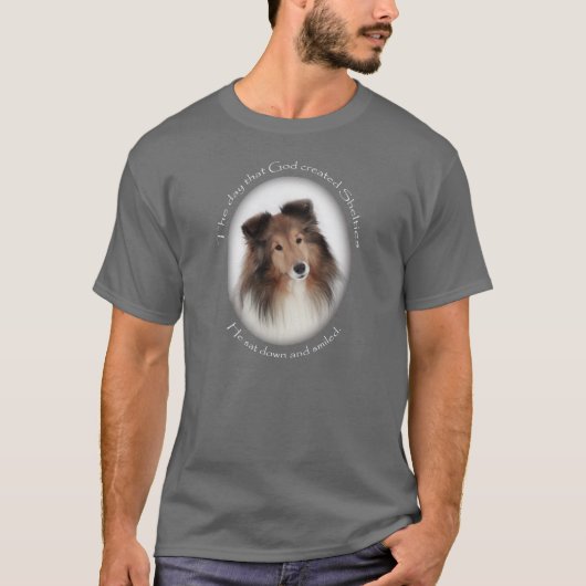 シェットランド・シープドッグの作成 Tシャツ (正面)